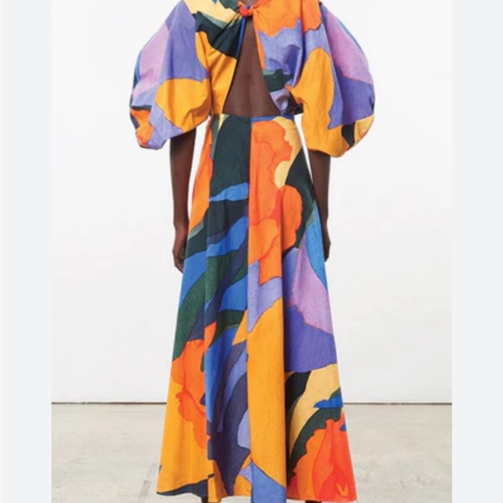 Beautiful Mara Hoffman Full Circle Hand Painted Lelia Maxi Dress - Picture 7 of 10